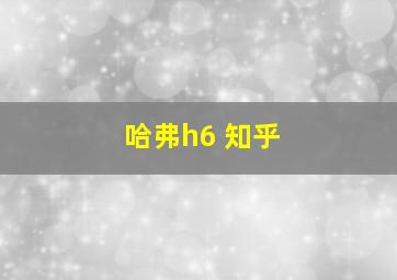 哈弗h6 知乎